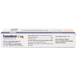 Thuốc Tomethrol 4mg điều trị rối loạn do thấp khớp ( 3 vỉ x 10 viên)