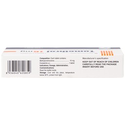 Thuốc Tomethrol 16mg chống viêm, ức chế miễn dịch và chống tế bào tăng sinh ( 3 vỉ x 10 viên)