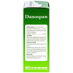 Dung dịch Danospan Danapha điều trị viêm đường hô hấp cấp tính có kèm ho (60ml)