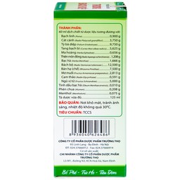 Thuốc ho bổ phế Trường Bạch Diệp Trường Thọ chữa ho tiêu đờm, chuyên trị ho cảm (125ml)