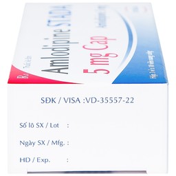 Thuốc Amlodipine Stada 5mg Cap điều trị tăng huyết áp, đau thắt ngực (3 vỉ x 10 viên)