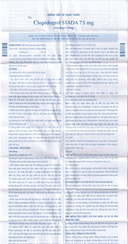 Thuốc Clopidogrel Stada 75mg dự phòng biến cố do huyết khối động mạch (2 vỉ x 14 viên)