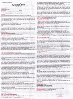 Thuốc Actadol 500 Medipharco điều trị các chứng đau và sốt từ nhẹ đến vừa (10 vỉ x 10 viên)