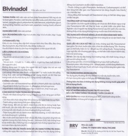 Thuốc sủi bọt Bivinadol 500mg BRV giảm đau, hạ sốt (4 vỉ x 4 viên)