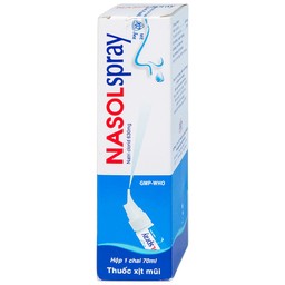Thuốc xịt mũi Nasolspray Mekophar làm sạch và thông mũi, họng (70ml)