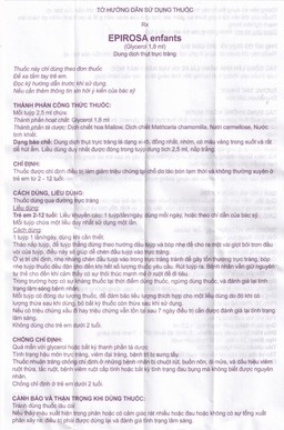 Dung dịch thụt trực tràng Epirosa Enfants Lainco giảm triệu chứng táo bón (6 tuýp x 2.5ml)