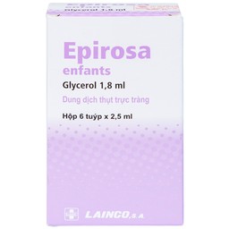 Dung dịch thụt trực tràng Epirosa Enfants Lainco giảm triệu chứng táo bón (6 tuýp x 2.5ml)