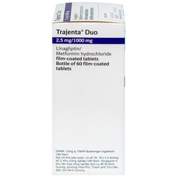 Thuốc Trajenta Duo 2.5mg/1000mg Boehringer điều trị đái tháo đường típ 2 (60 viên)