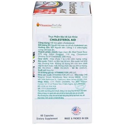 Viên uống hỗ trợ giảm cholesterol Cholesterol Aid Vitamins For Life (60 viên)