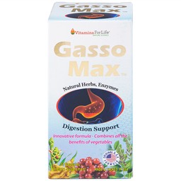 Viên uống bổ sung enzyme và các thảo mộc hỗ trợ tiêu hóa tốt Gasso Max Vitamins For Life (30 viên)