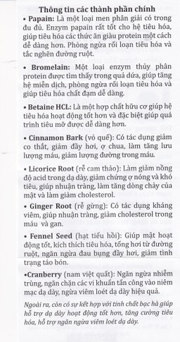 Viên uống bổ sung enzyme và các thảo mộc hỗ trợ tiêu hóa tốt Gasso Max Vitamins For Life (30 viên)