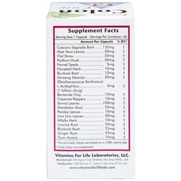 Viên uống Colon Care Vitamins For Life giúp nhuận tràng, giảm táo bón (60 viên)