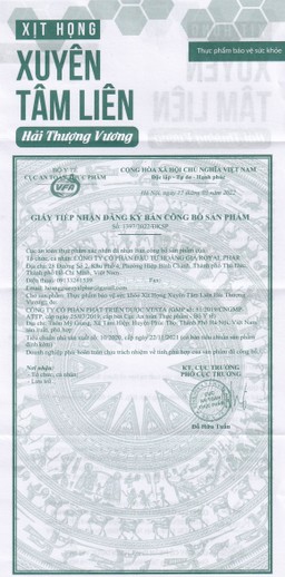 Chai xịt họng hỗ trợ giảm ho, giảm đờm, giảm đau rát họng Xuyên Tâm Liên Hải Thượng Vương (30ml)