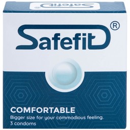 Bao cao su Safefit Comfortable S52 không mùi khó chịu, độ bền cao, khả năng co giãn tốt, chất bôi trơn (3 cái)