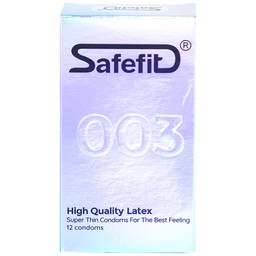 Bao cao su Safefit 003 S52 siêu mỏng, không gây kích ứng, có chất bôi trơn (12 cái) 