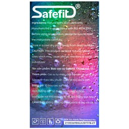 Bao cao su Safefit Freezer Max S52 chứa nhiều gel làm mát, kéo dài thời gian (10 cái)