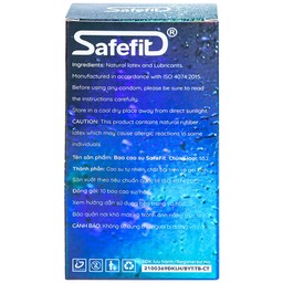 Bao cao su Safefit Freezer Max S52 chứa nhiều gel làm mát, kéo dài thời gian (10 cái)