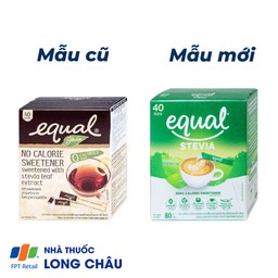 Đường Ăn Kiêng Cỏ Ngọt Equal Stevia No Calorie Sweetener (40 gói)