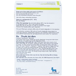 Thuốc tiêm Tresiba 100units/ml điều trị đái tháo đường (5 cây x 3ml)