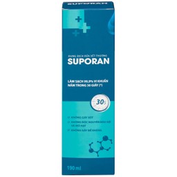 Xịt rửa vết thương Suporan 190ml làm sạch vết thương ngoài da, hỗ trợ phòng ngừa viêm, loét