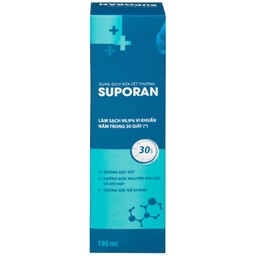 Xịt rửa vết thương Suporan 190ml làm sạch vết thương ngoài da, hỗ trợ phòng ngừa viêm, loét