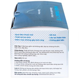 Khẩu trang 3 lớp Naturecare màu trắng (50 cái) ngăn khói bụi, vi khuẩn