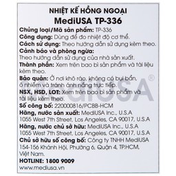 Nhiệt kế hồng ngoại đo trán Mediusa TP-336N New