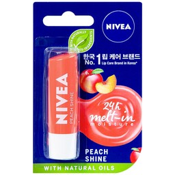 Son dưỡng ẩm Nivea Peach Shine 4.8g dưỡng môi mềm mại (4.8g)