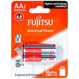 Pin Fujitsu Alkaline LR6 (2B) AA FU-W-FI (vỉ 2 viên) dùng cho các thiết bị điện tử