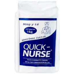 Bông gòn Quick Nurse 1kg dùng cho vết thương ngoài da, sát trùng, vệ sinh 