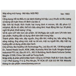 Máy xông khí dung Biohealth Neb Pro hỗ trợ điều trị bệnh lý về đường hô hấp