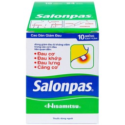 Cao dán Salonpas Hisamitsu giảm đau vai, đau lưng, đau cơ (24 gói x 10 miếng)