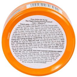 Kẹo Ngậm Không Đường Vị Cam Và Vitamin C Pulmoll (45g)