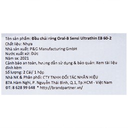 Đầu chải răng người lớn Oral-B Sensi Ultrathin EB 60-2