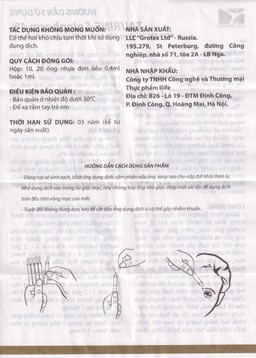 Nhỏ mắt Taurine Solopharm 4% (20 tuýp x 0.4ml) hỗ trợ điều trị loạn dưỡng giác mạc, viêm giác mạc