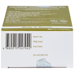 Nhỏ mắt Taurine Solopharm 4% (20 tuýp x 0.4ml) hỗ trợ điều trị loạn dưỡng giác mạc, viêm giác mạc