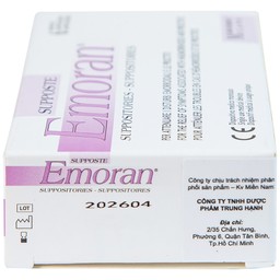 Viên đặt Supposte Emoran giảm các triệu chứng của bệnh trĩ, viêm trực tràng (6 viên)