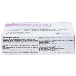 Viên đặt Supposte Emoran giảm các triệu chứng của bệnh trĩ, viêm trực tràng (6 viên)
