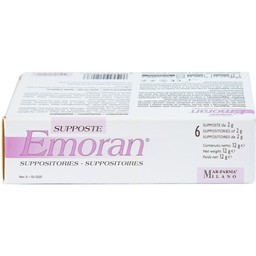 Viên đặt Supposte Emoran giảm các triệu chứng của bệnh trĩ, viêm trực tràng (6 viên)