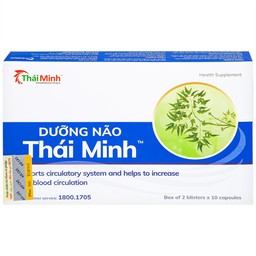 Viên tăng lưu thông máu não Dưỡng Não Thái Minh (2 vỉ x 10 viên)