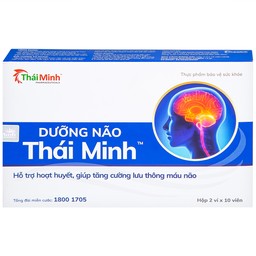Viên tăng lưu thông máu não Dưỡng Não Thái Minh (2 vỉ x 10 viên)