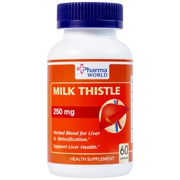 Viên uống Milk Thistle Pharma World hỗ trợ chống oxy hóa, giải độc gan (60 viên)
