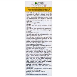 Tinh chất dưỡng sáng da, mờ thâm Garnier Skin Naturals Bright Complete 30x Vitamin C Booster Serum 30ml