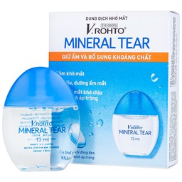 Nhỏ mắt V.Rohto Mineral Tear 13ml hỗ trợ dưỡng ẩm, bổ sung khoáng chất