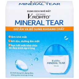 Nhỏ mắt V.Rohto Mineral Tear 13ml hỗ trợ dưỡng ẩm, bổ sung khoáng chất