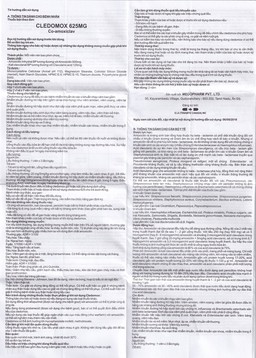 Thuốc Cledomox 625 Tenamyd điều trị các trường hợp nhiễm khuẩn (2 vỉ x 7 viên)