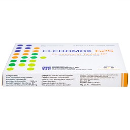 Thuốc Cledomox 625 Tenamyd điều trị các trường hợp nhiễm khuẩn (2 vỉ x 7 viên)