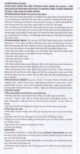 Bộ rửa mũi Otosan Nasal Wash Kit (30 gói) làm sạch sâu, ngừa viêm xoang, viêm mũi dành cho trẻ trên 6 tuổi