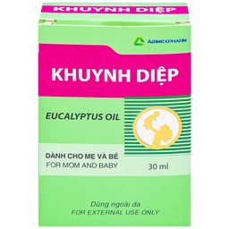 Dầu khuynh diệp Eucalyptus Oil Agimexpharm giúp giữ ấm dành cho mẹ và bé (30ml)