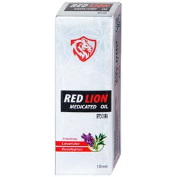 Dầu gió lăn Red Lion Medicated Oil White Agimexpharm hương Lavender & Eucalyptus giúp giảm đau, ngừa côn trùng (10ml)